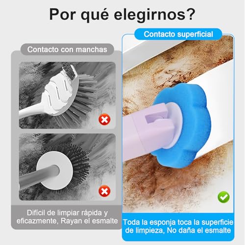 Escobilla para Inodoro Desechable, Juego De 30 Cepillo De Inodoro, con 30pcs Toilet Wand Refills, Ganchos y Caja De Almacenamiento, Mango Largo, Diseño Deslizante, Ideal Cepillo Limpieza para Bano WC