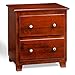 Atlantic 2 Drawer Night Stand, Antique Walnut