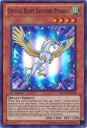 YU-GI-OH! - Crystal Beast Sapphire Pegasus (LCGX-EN161) - Legendary Collection 2 - 1st Edition - Super Rare