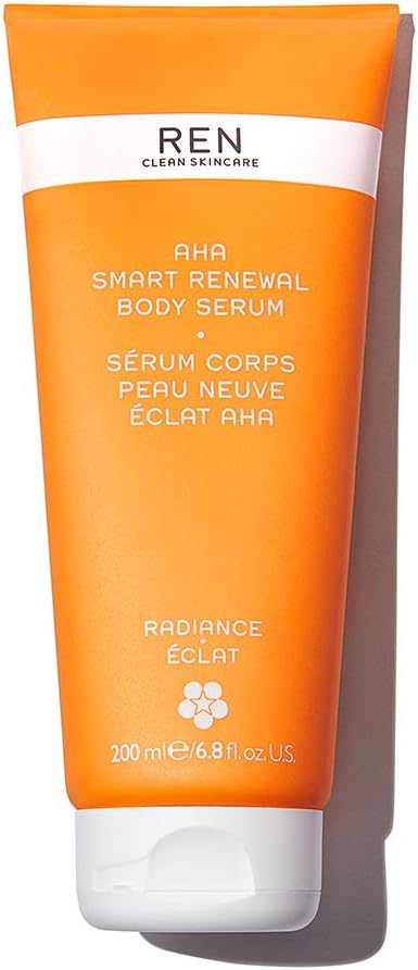 REN Clean Skincare - AHA Smart Renewal Body Serum - Exfoliating and Hydrating Skincare Serum 200 ml, (Pack of 1), 44412