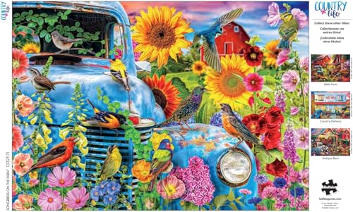 Buffalo Games Lars Stewart - Songbirds on the Farm - 500 Piece Jigsaw Puzzle For Adults -Challenging Puzzle Perfect for Game Nights - Finished Size is 21.25 x 15.00