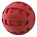 Nerf Dog Rubber Ball Dog Toy with Checkered Squeaker, Lightweight, Durable and Water Resistant, 2.5 Inches, for Small/Medium/Large Breeds, Single Unit, Red