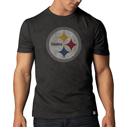 NFL Pittsburgh Steelers Men's '47 Basic Scrum Tee, Charcoal, Large