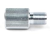 Gabil M10&times;1.5 Female to 3/8"-24 Male Thread Adapter (F Adapter) | Precision-machined M10&times;1.5 female to 3/8"-24 male thread adapter for compatible amateur radio antenna mounts.