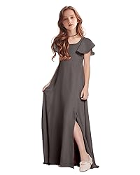 TAISHAN Junior Bridesmaid Dress for Wedding Ruffle