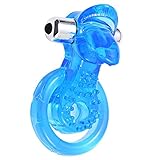 UINO Tongue Style Design Dual Ring Delay E-Jaculation Massaging Ring - C-ockrings for Men Stimulator Female C-litoris Vibrating Massage Ring Adult S-ex Toys for Men P-Enis Massage Tools