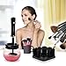 Makeup Brush Cleaner, RubyDot Electric Makeup Brush Cleaner and Dryer Machine with Brush Spinner Holder & 8 Rubber Collars - Wash & Dry Your Make up Brushes in 8 Seconds for Most of Brushes, Black