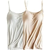 Womens Modal Built-in Bra Padded Camisole Yoga Tanks Tops