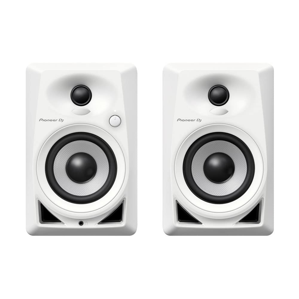 Pioneer DJ DM-40-W Studio Monitors,White,4 Inch