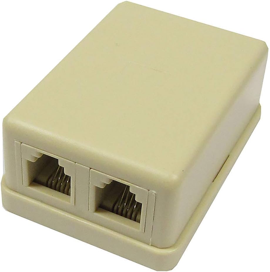 BeMatik - Caja de superficie de 2 RJ11 Cat.3: Amazon.es: Electrónica
