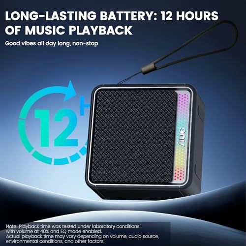 AOC ACS2311 Caixa de Som Portátil, Caixa de Som Bluetooth, à Prova d'Água IPX5, 12 Horas de Reprodução,Som Limpo e Potente, Emparelhamento Estéreo Sem Fio, Ideal para Casa e Viagens