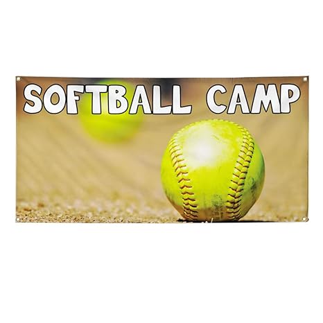 Amazon Com Vinyl Banner Sign Softball Camp Sports Softball Camp