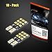 Marsauto 194 Led Bulb Canbus-Ready, Interior Car Lights T10 168 Polarity Free Super Bright 9smd 6000k 12V Xenon White 10-Pack