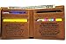 Fundykee Engraved Mens Wallet Personalized Leather Wallet for Men Husband Dad Son Boyfriend Love Custom Gifts (Tri-fold wallet to my grandson)