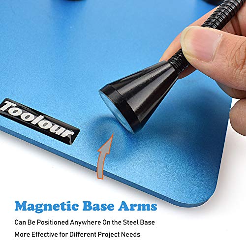 Toolour Helping Hands Soldering Third Hand 4 Flexible Metal