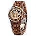 Bewell Women's ZS-100BL Handmade Wooden Analog Quartz Zebra Wood Retro Wrist Watch