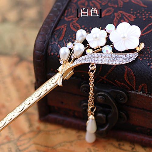 Bling2Bling Elegant Style Hairdress Fashion Natural Sea Shell Shape UP-DO Hair Clips Ladies Girls Hairpin The Fresh and Noble Style Hair Clip (White)