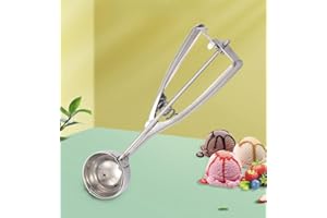 Stainless Steel Ice Cream Scoop Durable Fruit Melon Baller and Ice Cream Maker Kitchen Tool with Spring-Loaded Handle Medium 