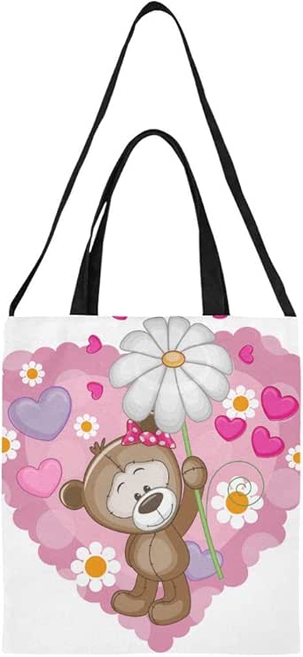 Bolso de compras grande Dos lindos osos de dibujos animados Bolsos de