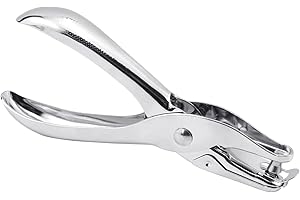 CIXLOGIC Handheld 1 Hole Punch, Single Hole Punch Hand Held Hole Punch Card Gift Tag Puncher for School Office 5 Sheet Capaci