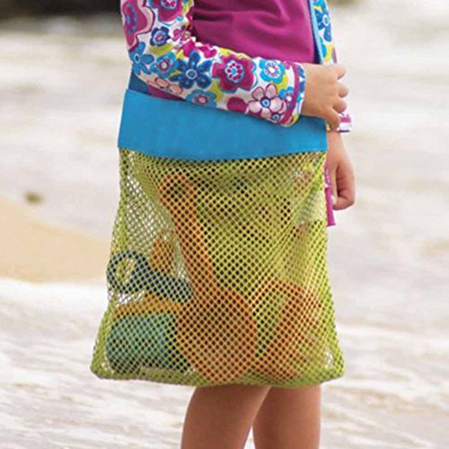 PePeng Large Mesh All Sand Away Beach Bag and Tote for Carrying Toys and Towels, 17.71" x 11.81" x 17.71", Outdoor Baby Shell Organizer Bags