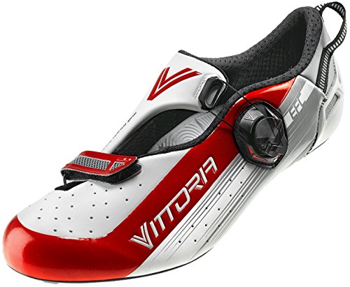 Vittoria Tri Pro SSP Cycling Shoes (40.5, Red/White)