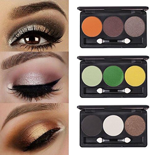 3 Color Multi Eyeshadow Palette Professional Highly Pigmented Makeup Eye Shadow Palette ,Matte+Shimmer + Diamond (8)