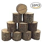 Wood Base Wedding Table Name Number Holder Party Decoration Card Holders Picture Memo Note Photo Clip Holder (10 pack place card holder)