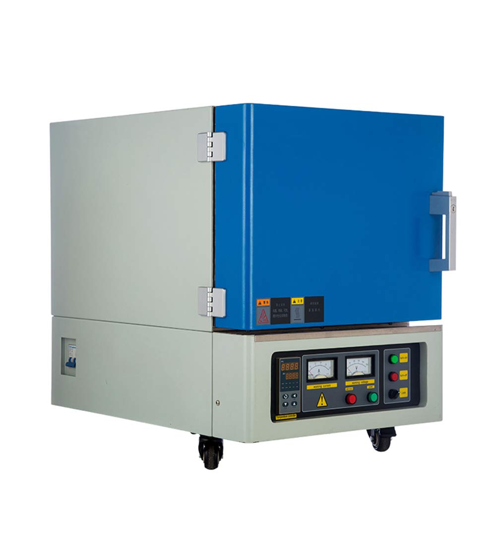 MXBAOHENG Intelligent Muffle Furnace Thermolyne Thermo Enclosed Lab Electric Furnace High Temperature Furnace 1200℃ w/Inner Space 100X100X100mm (SX2-1-12TP)