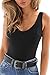 Sundray Women's Sexy Scoop Neck Open Back Bandage Bodysuit Jumpsuit Leotard