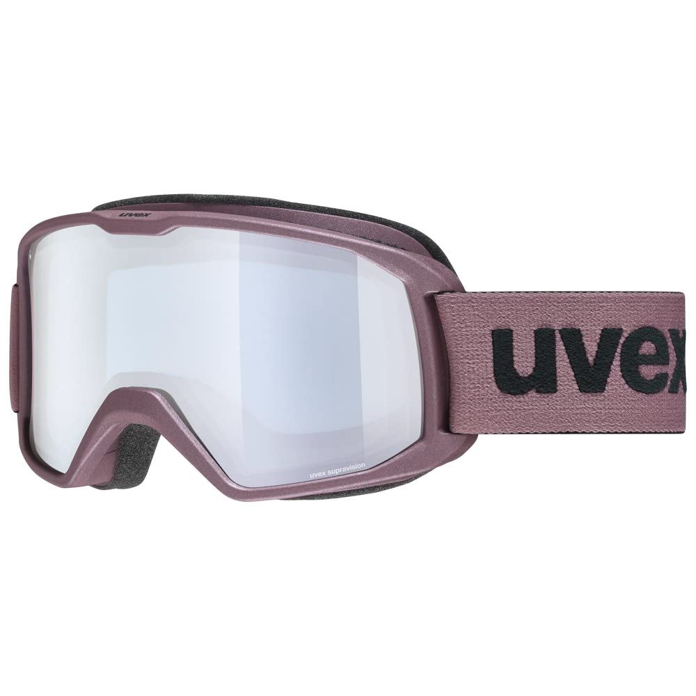 uvex Element FM - Ski Goggle for Men and Women - Extended Field of Vision & Anti-Fog Coating - Optimal Frame Ventilation - Antique Rose Matt/Silver-Blue - One Size