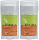 Earth Science Aluminum-Free Liken Deodorant, Unscented - 2.5 oz - 2 pk