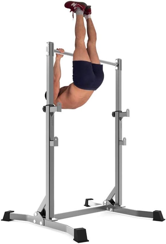 MGIZLJJ Multi-Function Power Tower Adjustable Height Home Fitness Workout Station Dip Stands Pull up Bar Push Up