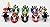 New Set of Super Mario Bros 2" Kart Pull Back Car Figure kid's gifts