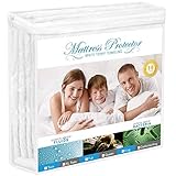 Adoric Mattress Protector, Waterproof Mattress Protector, Premium Hypoallergenic Mattress Cover Cotton Terry Surface-Vinyl Free