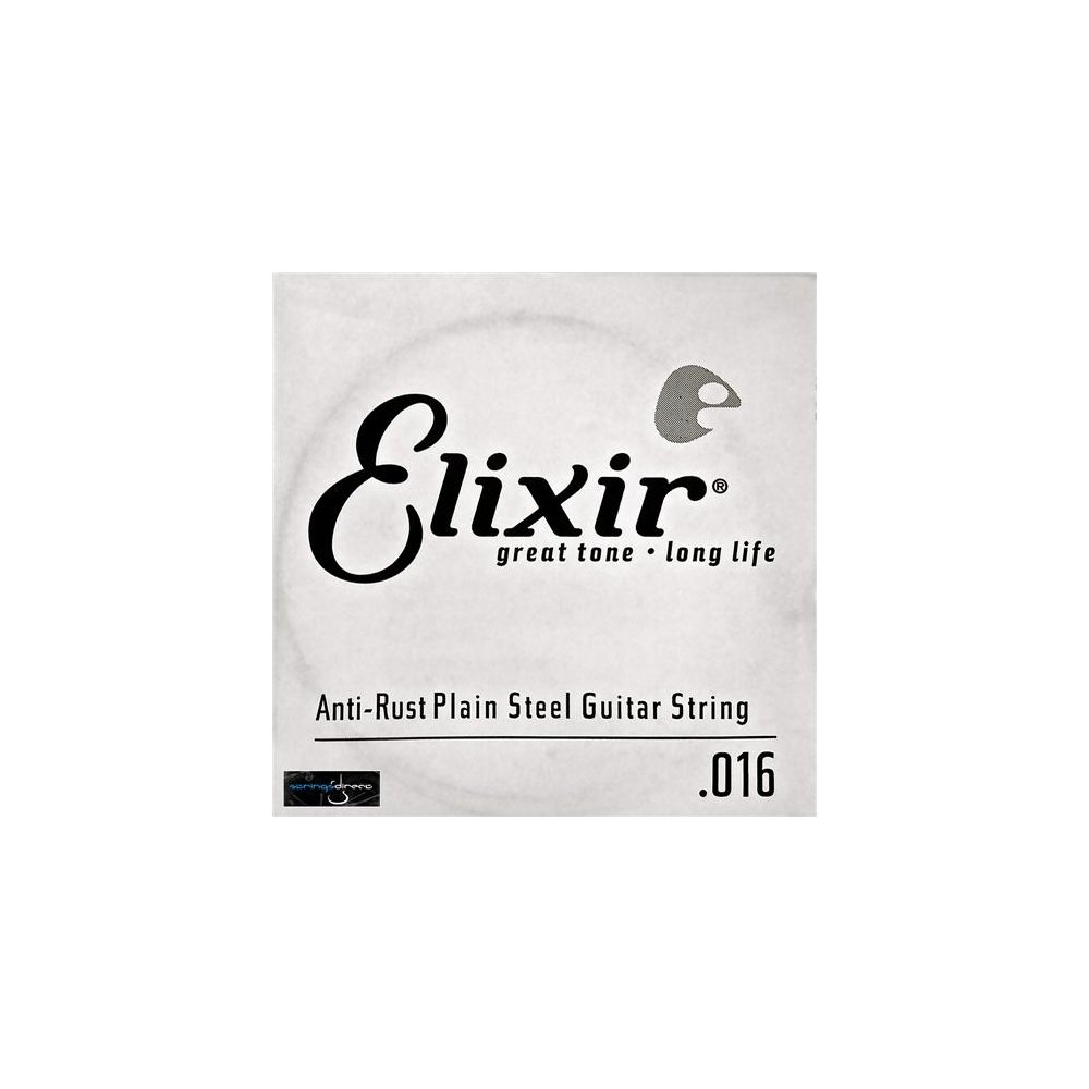 Elixir® Strings Anti-Rust Plated Plain Steel Single String (.016)