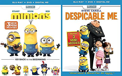 Despicable Me 1 & Minions Blu Ray Movie Collection with mini movies Animated Set