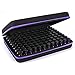 Hipiwe 108 Essential Oils Carrying Case Holds 5ml, 10ml, 15ml Bottles Hard Shell Exterior EVA Essential Oils Storage Organzier Bag with Foam Insert and Carrying Handle (Black+Purple 108)