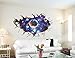 LiveGallery Removable PVC 3D Outer Space Planet Moon Earth Stars Wall Decals Home Art Decor Wall Decal for Kids Babys Children Bedroom Rooms Ceiling Living Room Nursery School