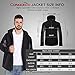 CONQUECO Men's Heated Jacket Soft Shell Hoodie Jacket for Outdoors
