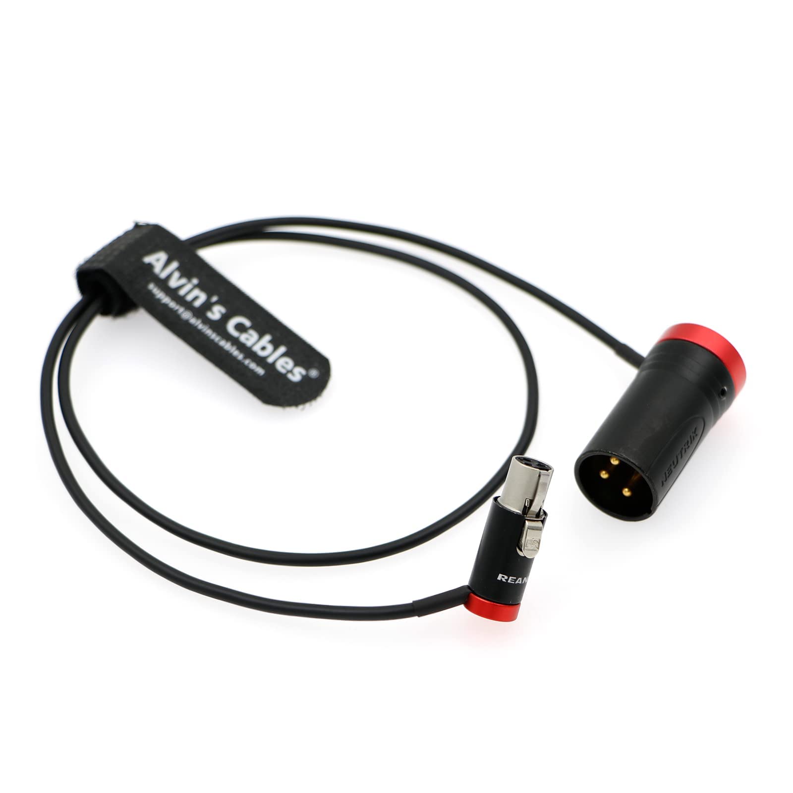 Alvin’s Cables Low Profile TA3F to XLR 3 Pin Male Audio Cable for Lectrosonics SRC Receivers to Sound Devices 60cm|24inches Red