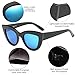 SojoS Retro Cat Eye Women Sunglasses 60's Fashion Thick Frame Mirror Lens SJ2939 With Black Frame/Dark Blue Mirrored Lens