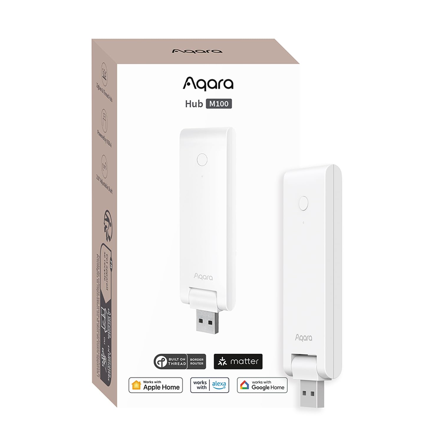 Photo 1 of Aqara Smart Hub M100 for Home Automation, Matter Controller, Thread Border Router, Features Aqara Zigbee (Not Third-Party), Wi-Fi, Supports Amazon Alexa, Apple HomeKit, IFTTT, Home Assistant