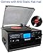 Boytone BT-22B, Bluetooth Record Player Turntable, AM/FM Radio, Cassette, CD Player, 2 Built in Speaker, Ability to Convert Vinyl, Radio, Cassette, CD to MP3 Without a Computer, SD Slot, USB, AUXthumb 1