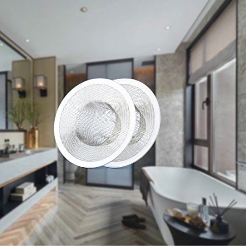 Sink Strainer 304 Stainless Steel Metal Drain 2pcs for Bathtub, Basin, Kitchen, Bathroom