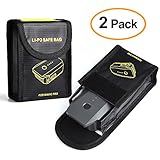 Kuuqa 2 Pcs Fireproof Explosion-proof Lipo Battery Safe Bag Lipo Battery Guard Safe Pouch Sack for DJI Mavic Pro Battery Storage (DJI Mavic Not Included)