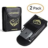 Kuuqa 2 Pcs Fireproof Explosion-proof Lipo Battery Safe Bag Lipo Battery Guard Safe Pouch Sack for DJI Mavic Pro Battery Storage (DJI Mavic Not Included)
