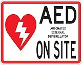 StickerTalk AED on Site Vinyl Sticker, 5 inches by 4 inches