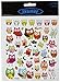 Tattoo King Multi-Colored Stickers-Wide Eyed Owls