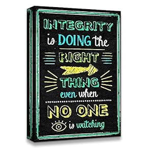 Canvas Wall Art Inspirational Words for Office Painting Artwork for Home Prints Framed - 12x18 inches